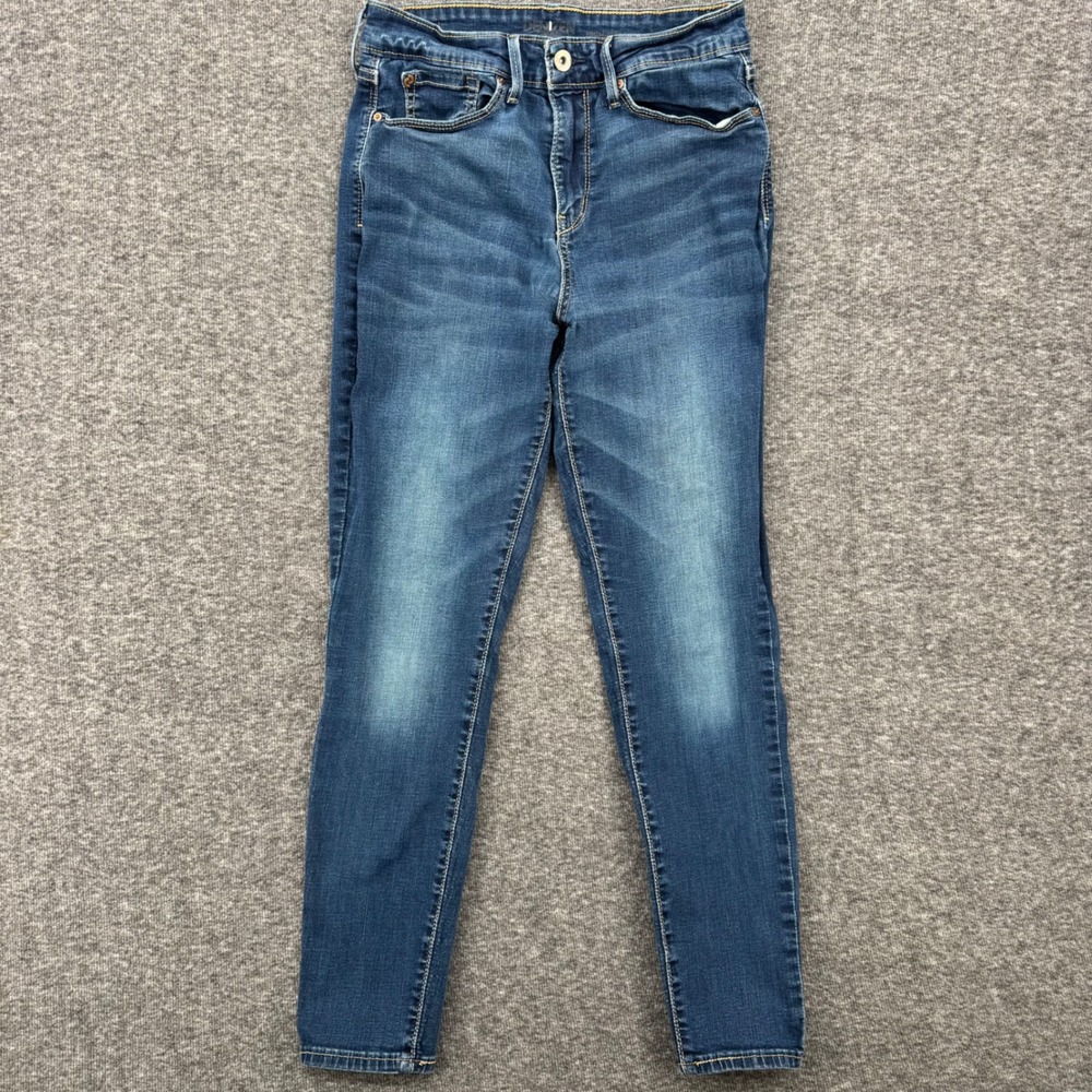 Denizen Levi's Womens High Rise Skinny Jeans Crop Medium Wash Blue Denim Size 28